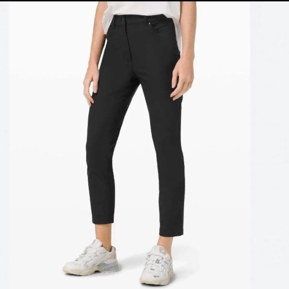 lululemon - city sleek 5 pocket 7/8 pant  bottoms stretch black